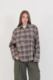 CAMICIA MAY MILITARE/VIOLA