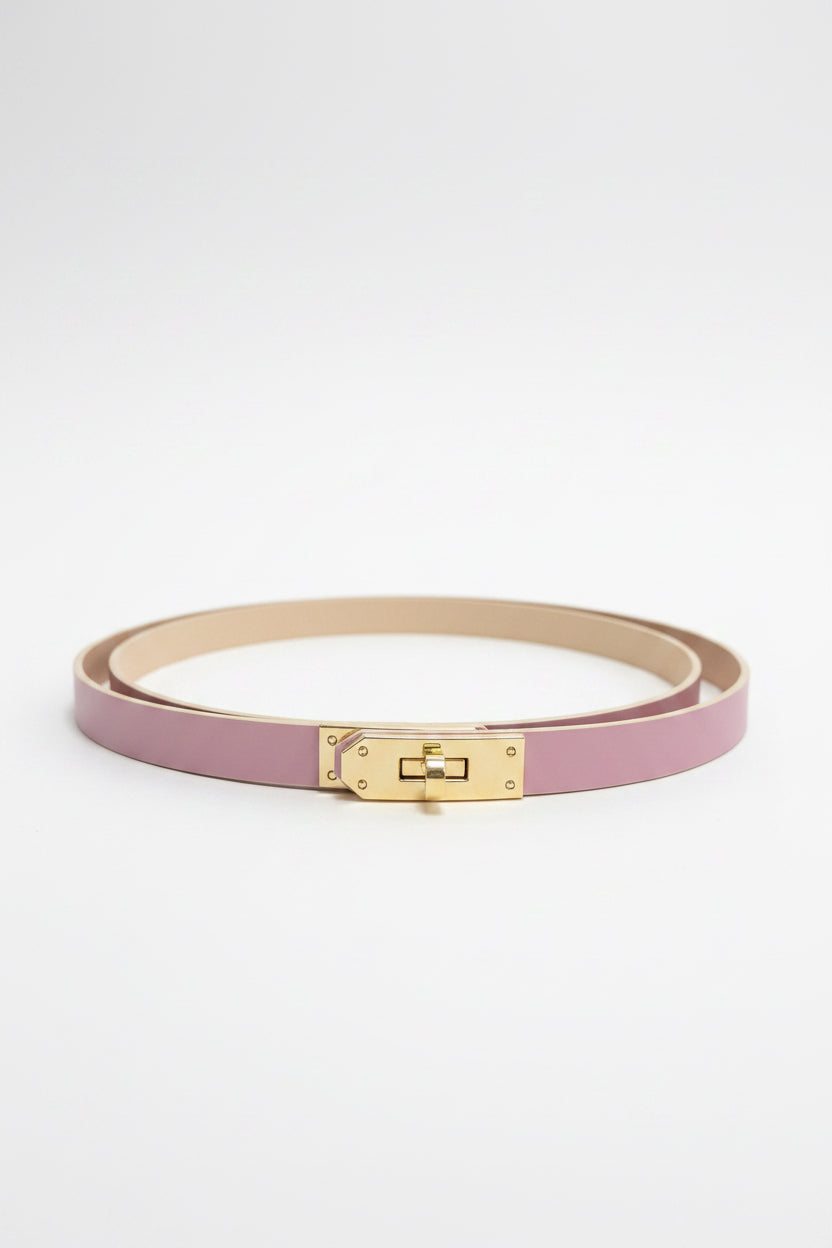 CINTURA PELLE ROSA LOU