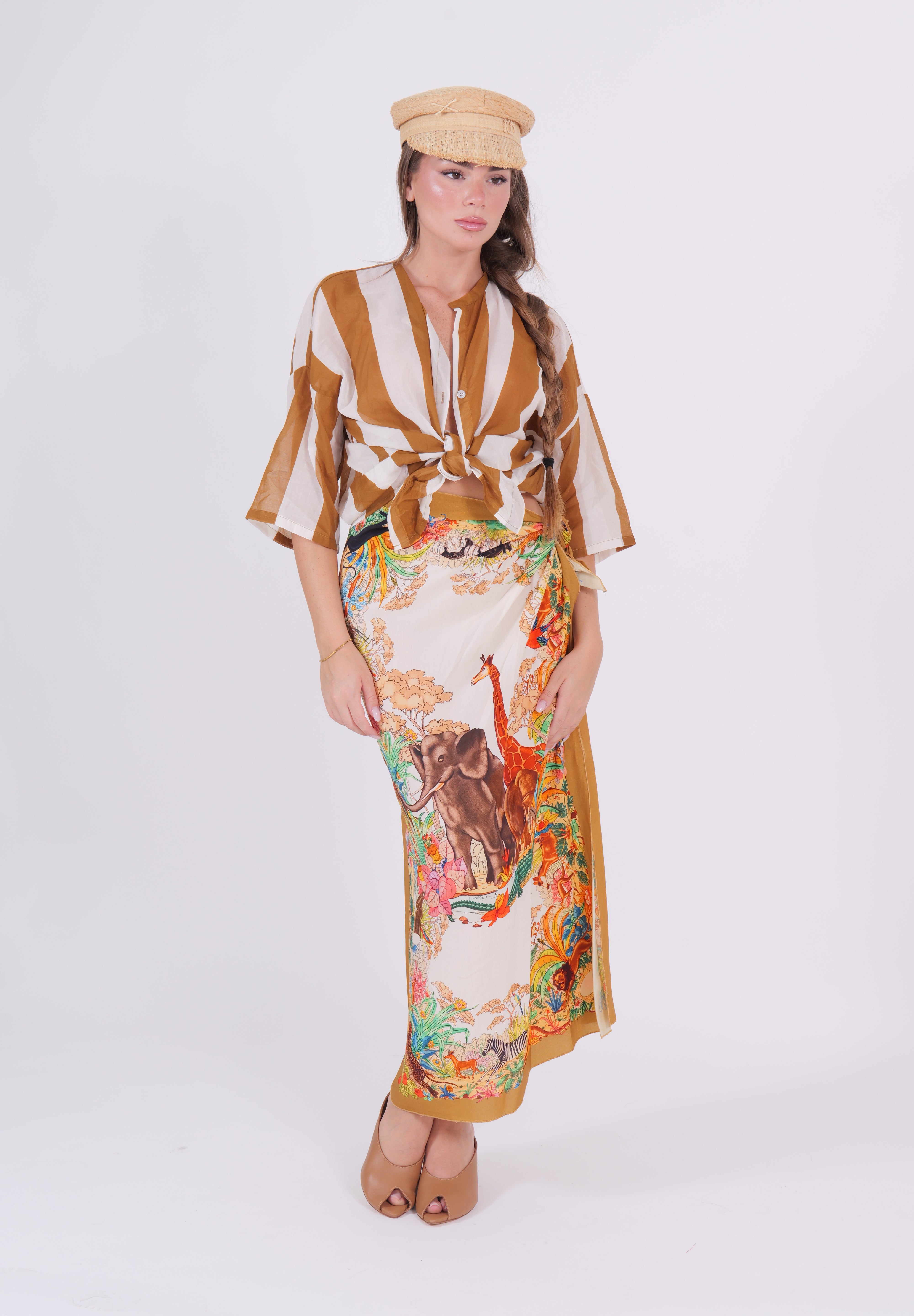 GONNA PAREO FOULARD OCRA