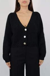 CARDIGAN WITH LUREX EDGE