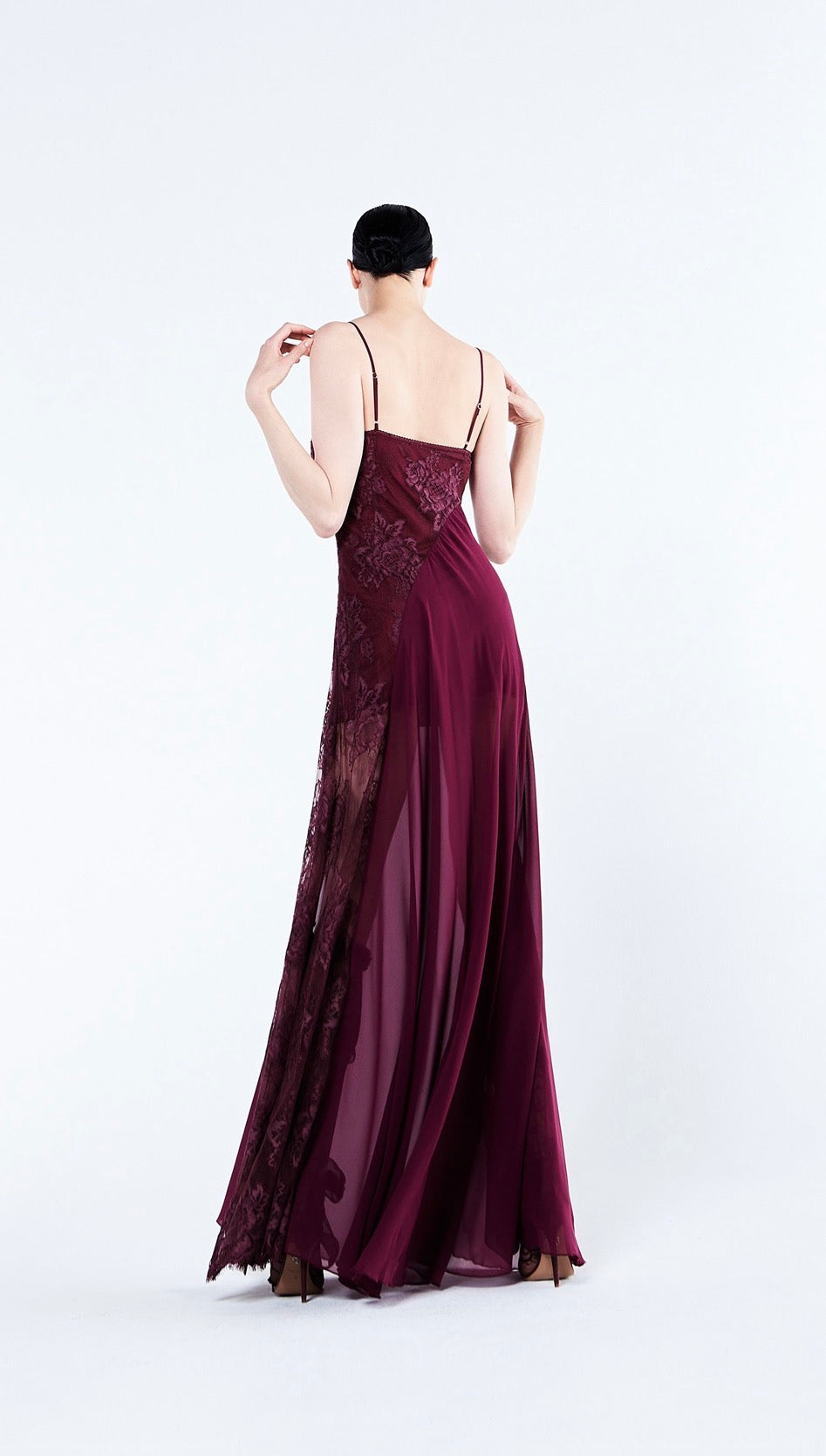LONG DRESS NOA BURGUNDY