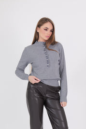 PULL ROUCHES GRIGIO
