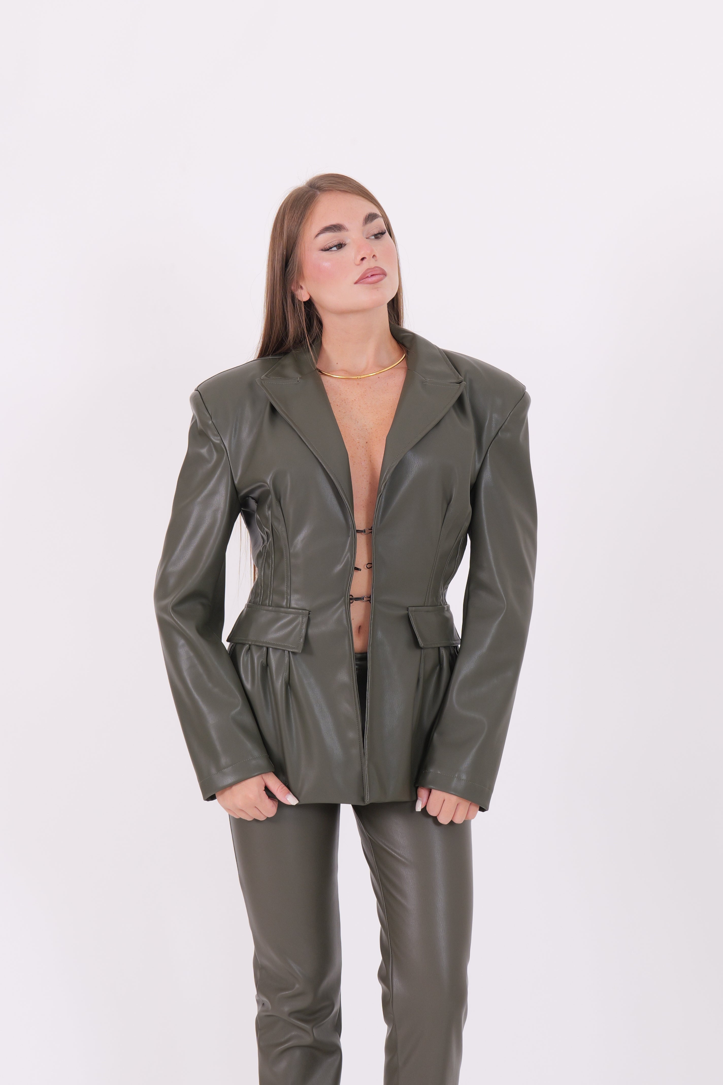 GIACCA CORSET VERDE MILITARE
