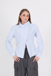 CAMICIA SPALLINE CELESTE