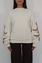 JACQUARD CREW NECK SWEATSHIRT