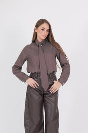 CAMICIA CRAVATTA MORO