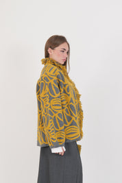 CARDIGAN DIXIE GIALLO/GRIGIO