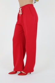 PANTALONE BARREL ROSSO