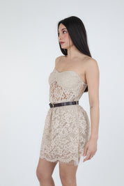 GONNA IN PIZZO BEIGE