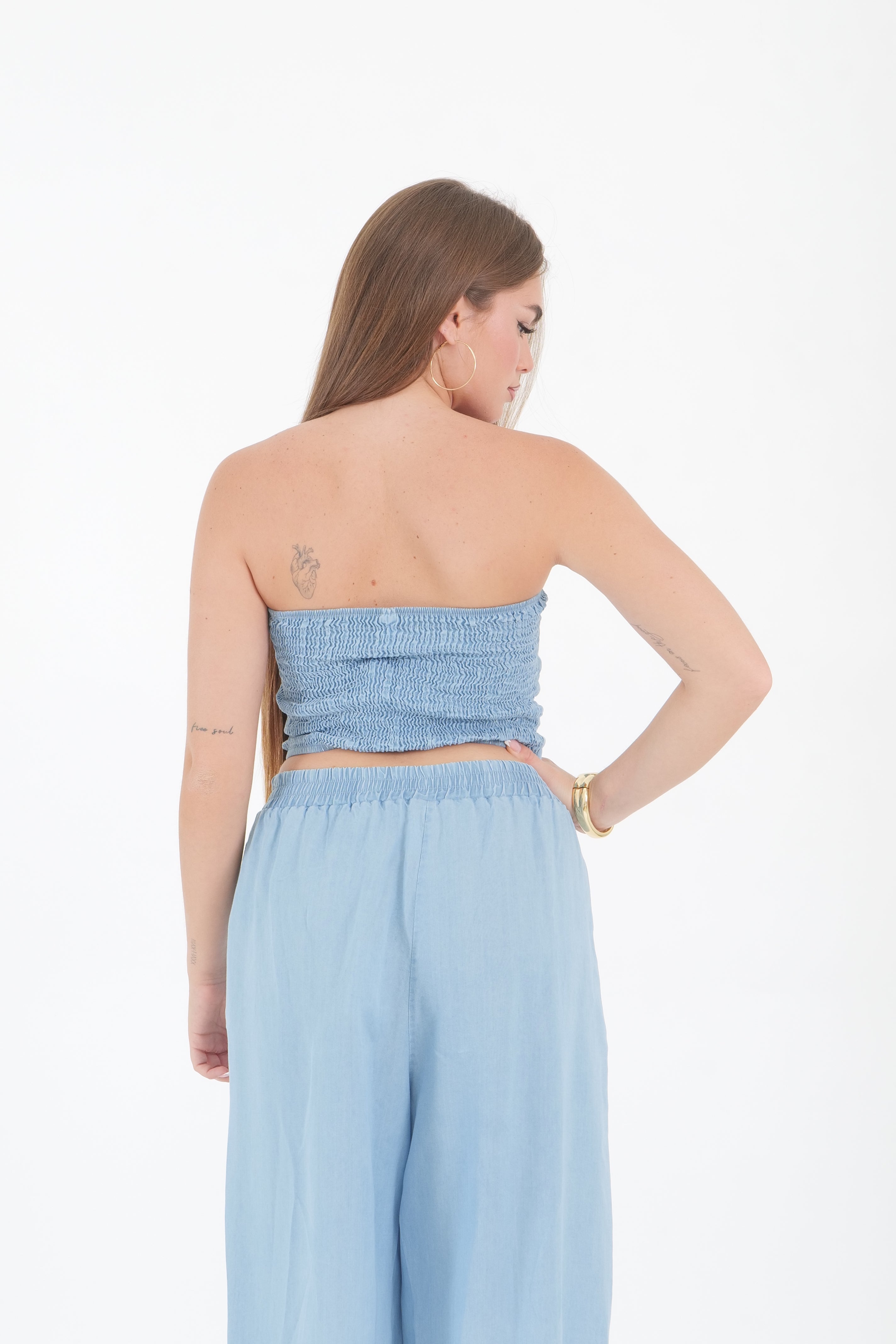 TOP FOULARD DENIM