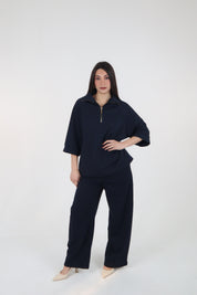 PANTALONE BARREL BLU