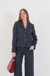 BLAZER BLU GESSATO