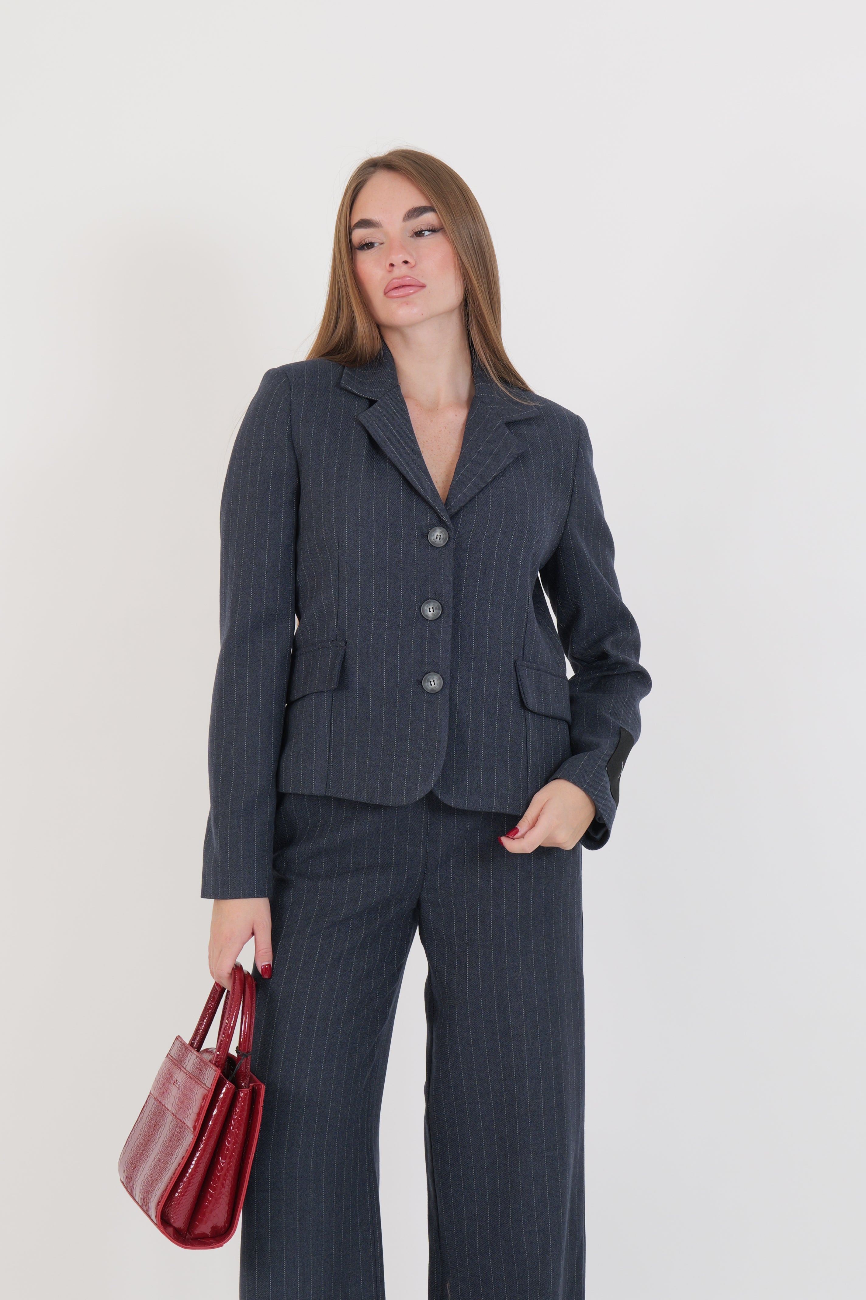 BLAZER BLU GESSATO
