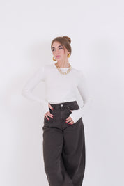 MAGLIA COSTINE MANICA GUANTO BIANCO