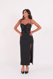 BUSTIER DRESS TAHLIA BLACK