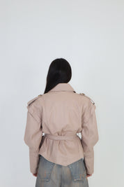 GIACCA IN PELLE PERLA