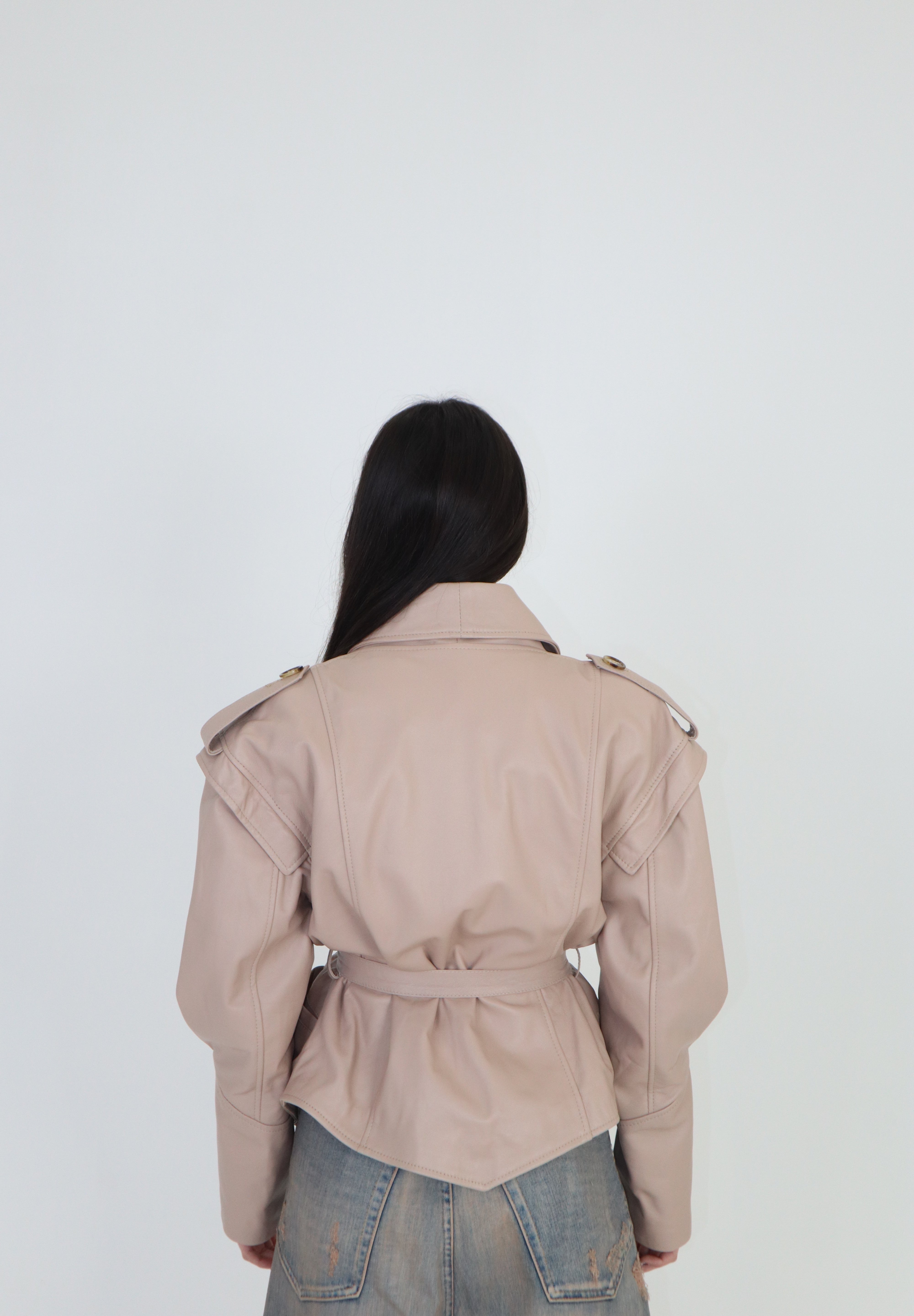 GIACCA IN PELLE PERLA