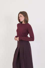 MAGLIA GIROCOLLO BORDEAUX
