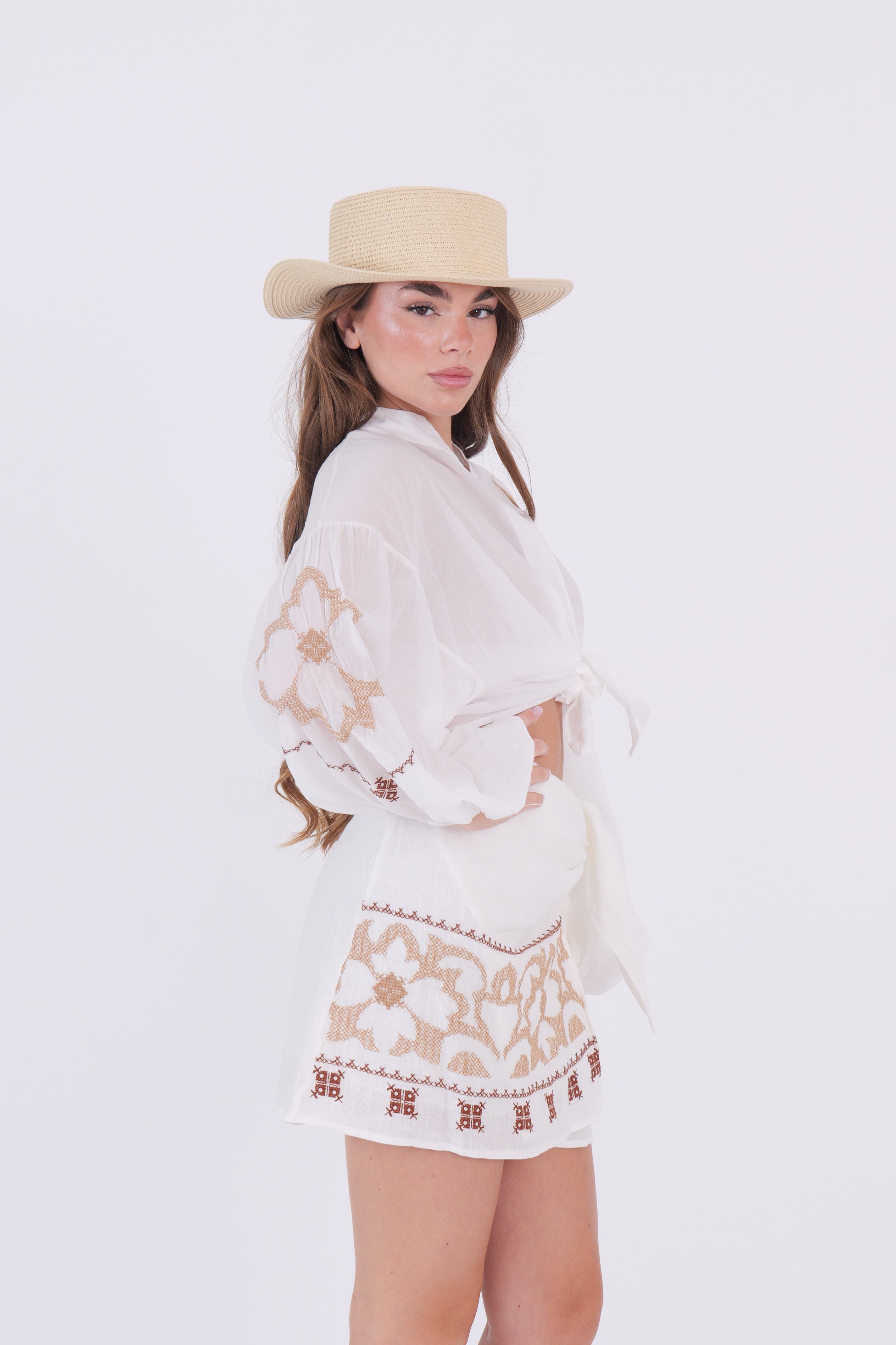 CAMICIA RICAMO BIANCA