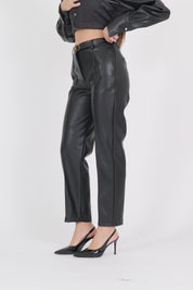 PANTALONE PELLE NERO
