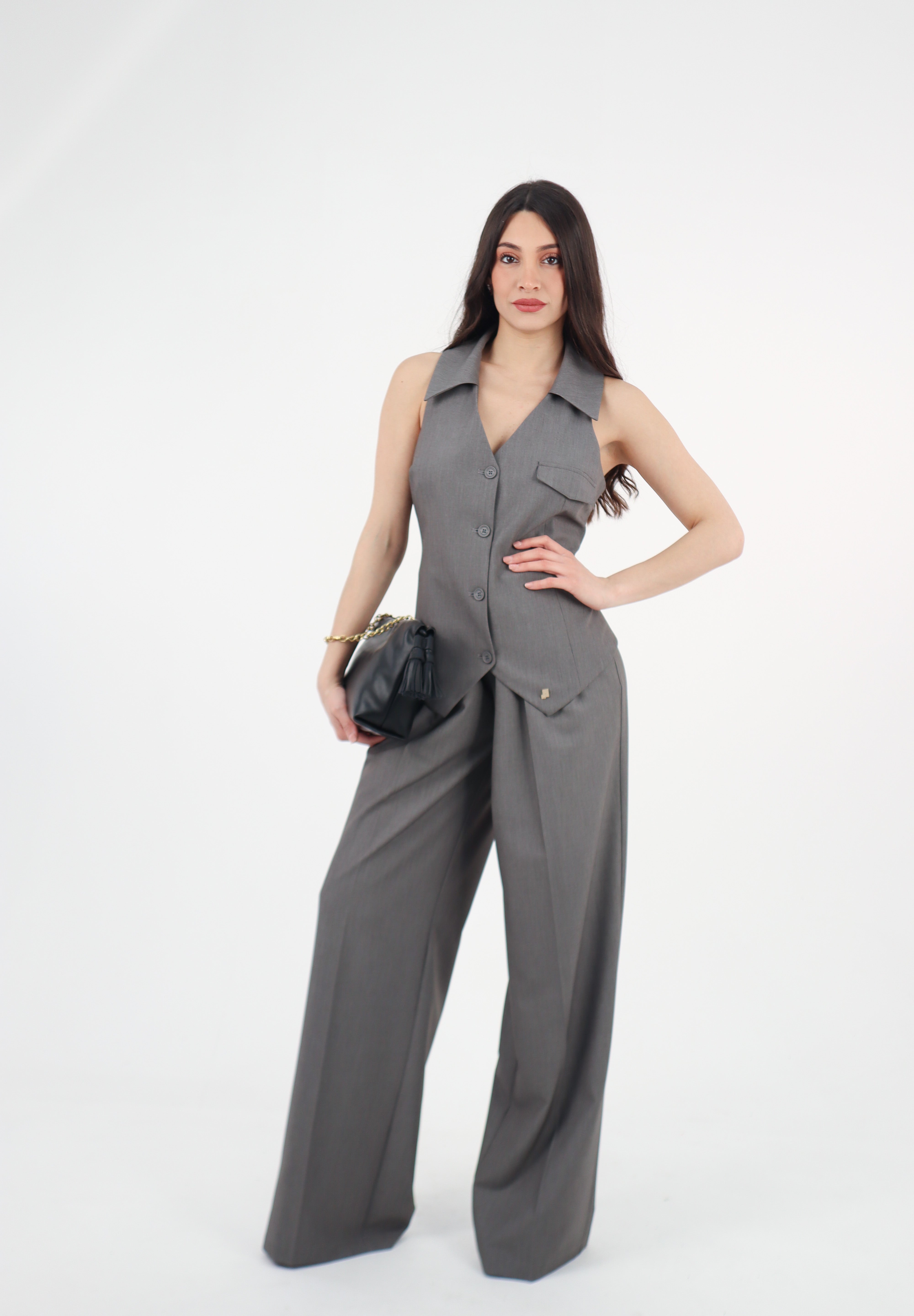 GILET REVERSE GRIGIO