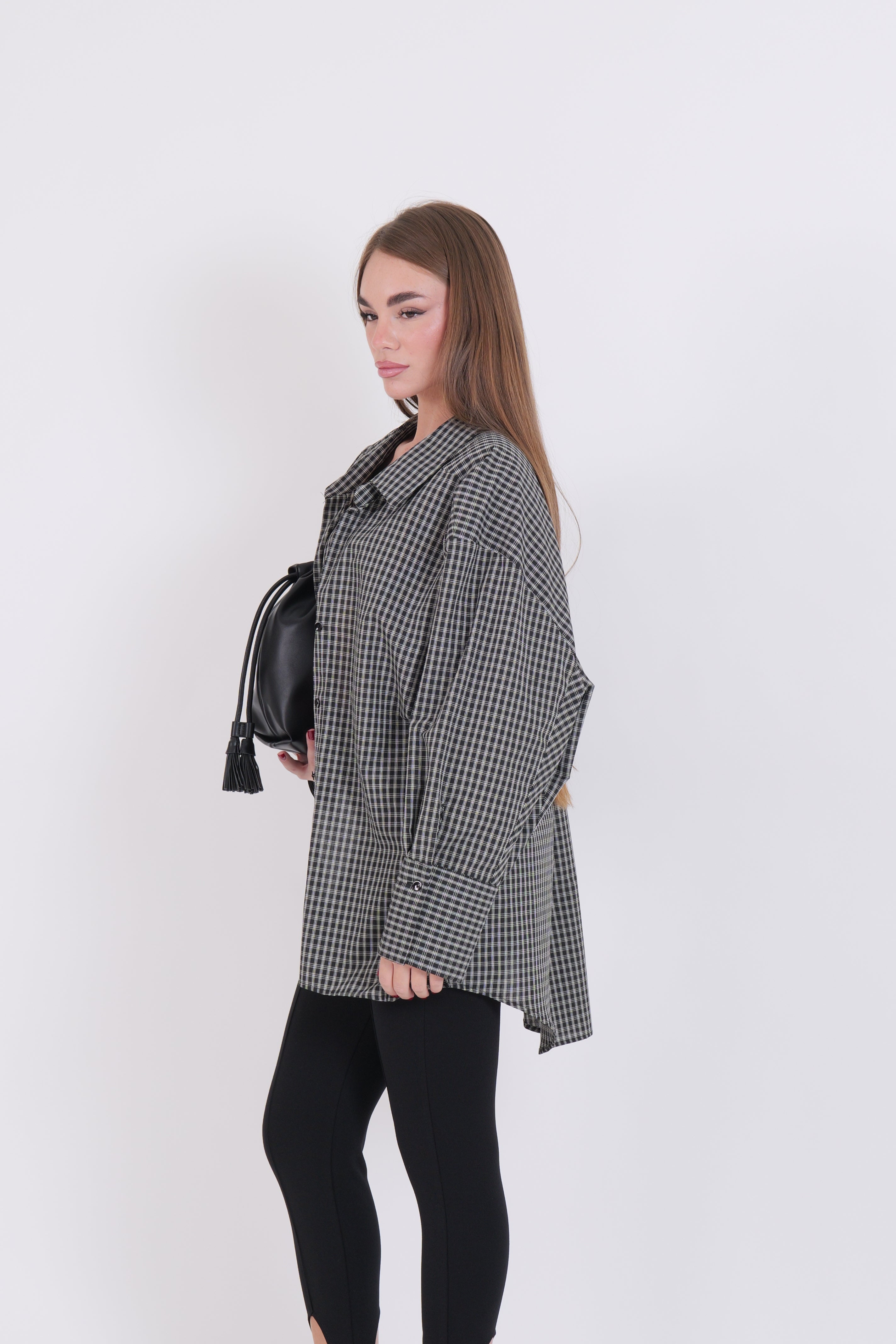TWIN SET QUADRI NERO