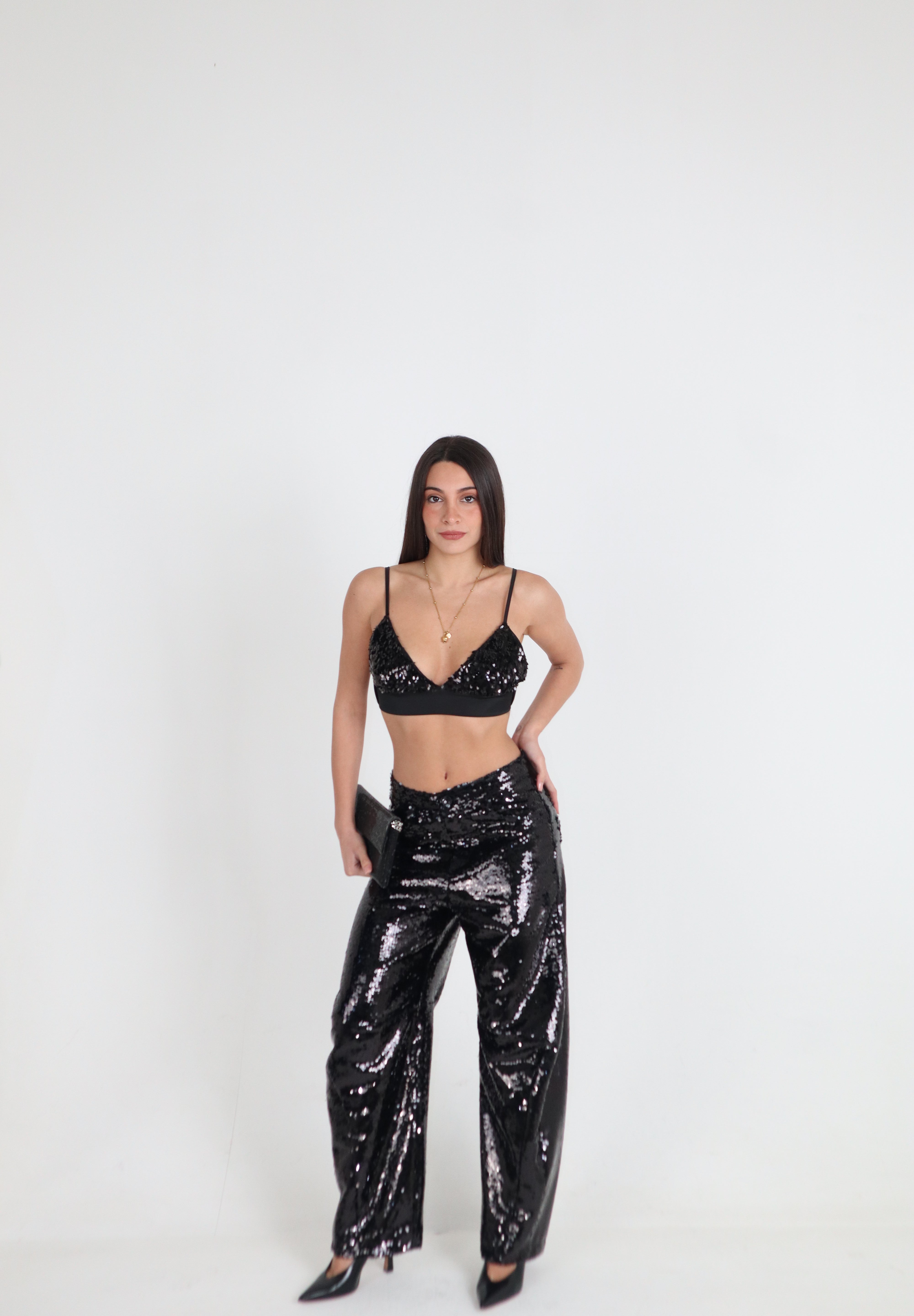 PANTALONE BALLON IN PAILLETTES