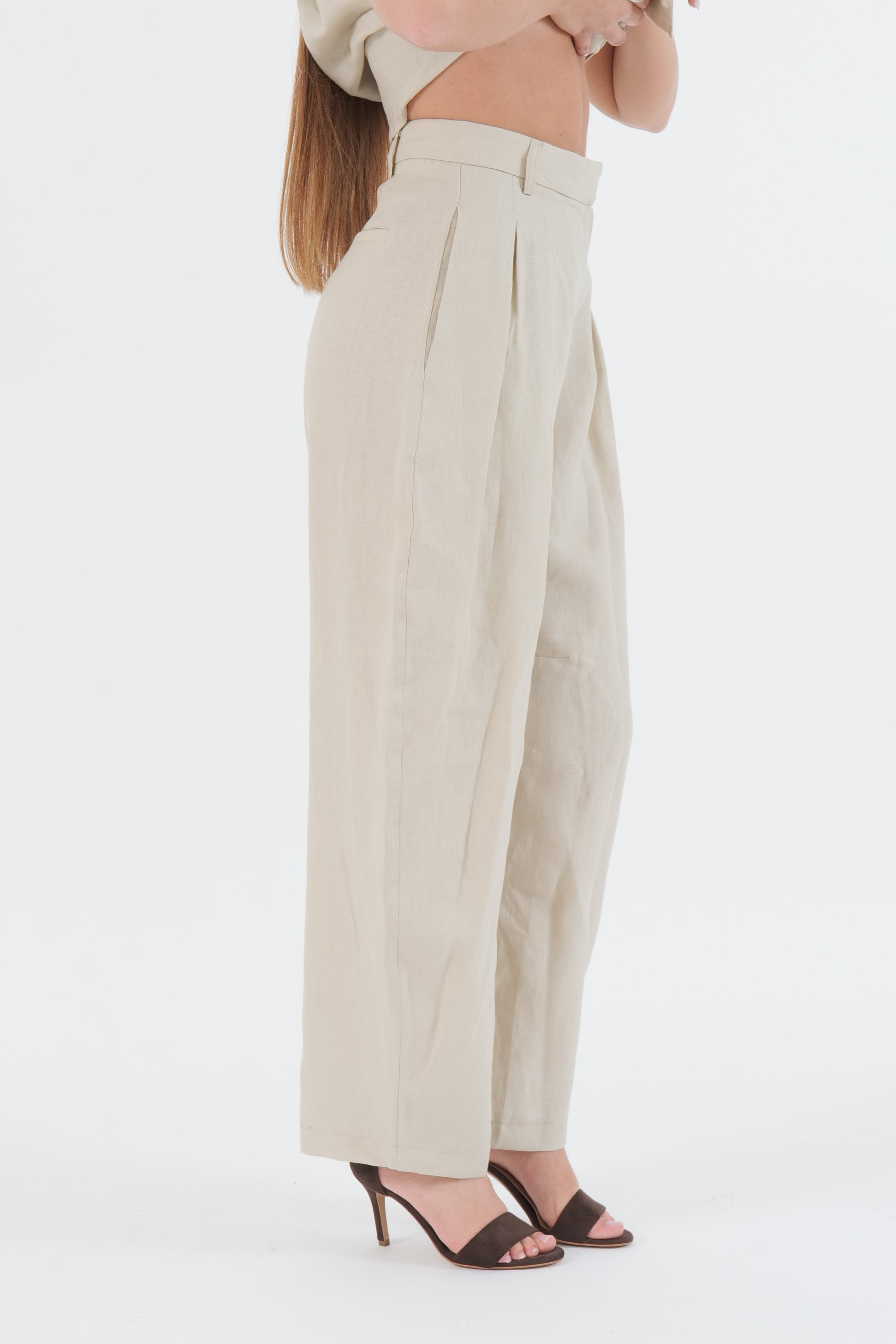 PANTALONE LINO BEIGE