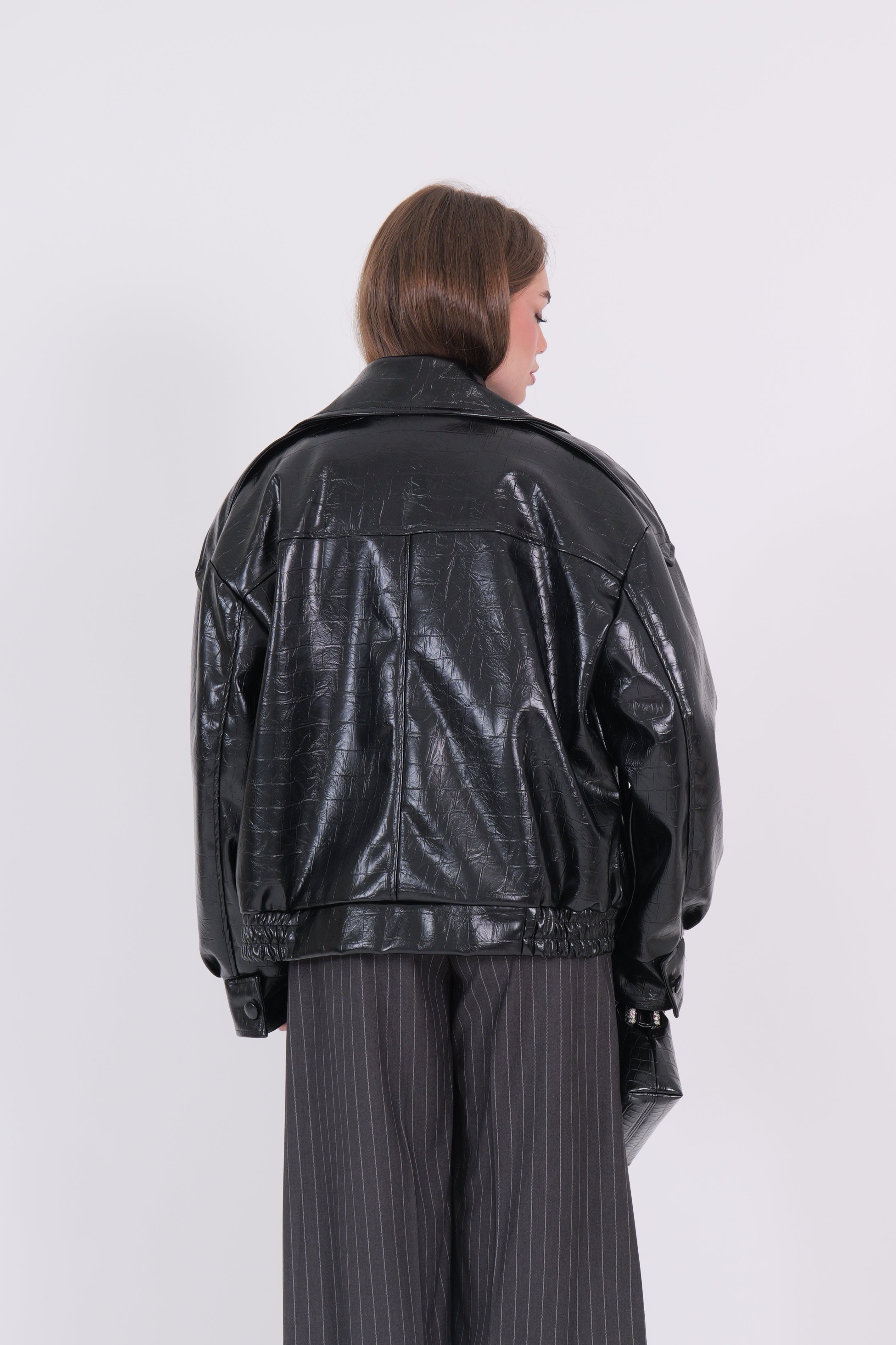 GIACCA IN PELLE NERO