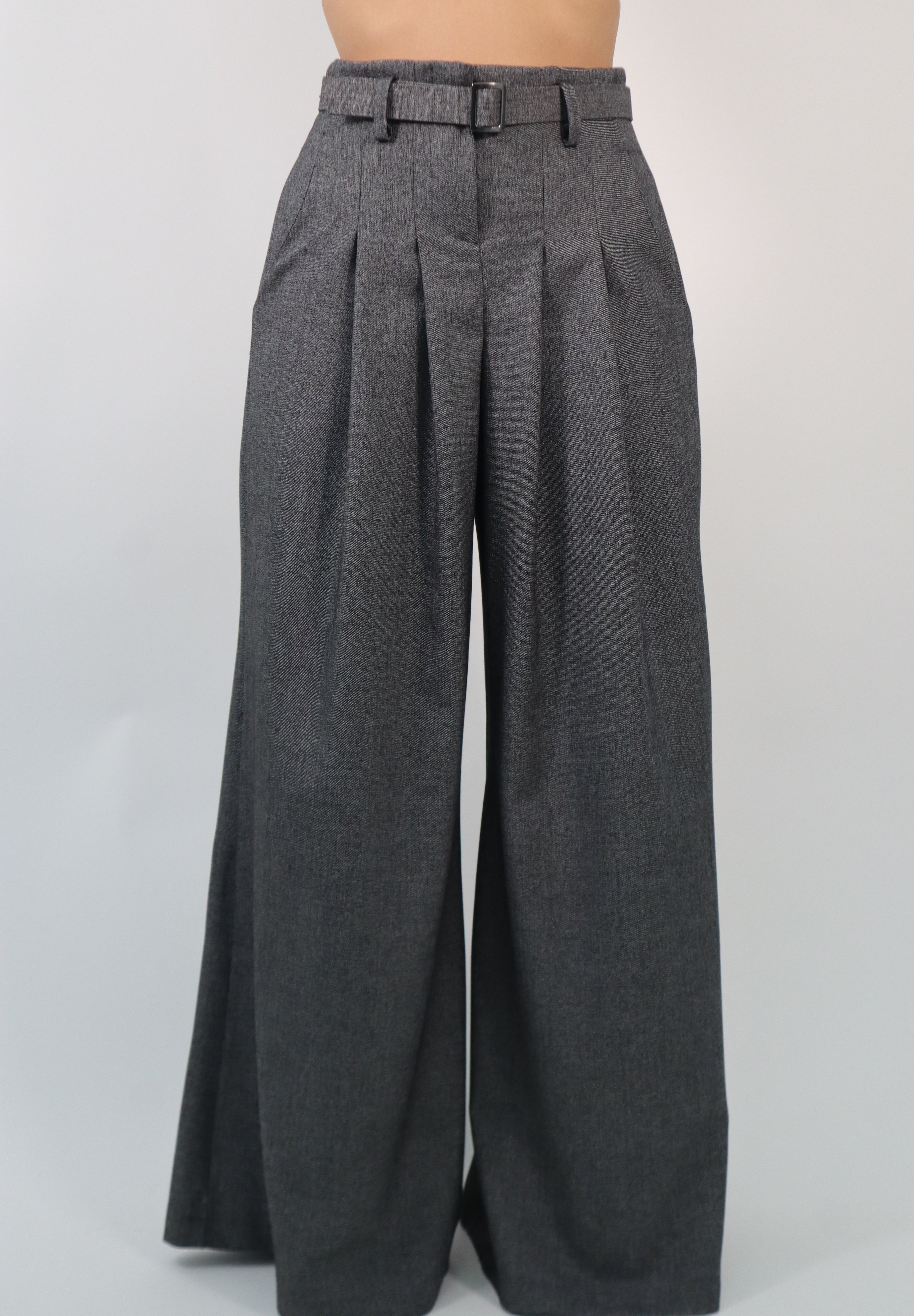 PANTALONE MELANGE CON CINTURA