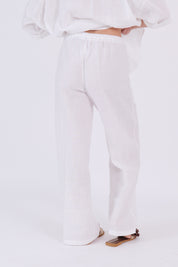 PANTALONE LINO BIANCO DIXIE