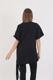 T-SHIRT FRANGE NERA