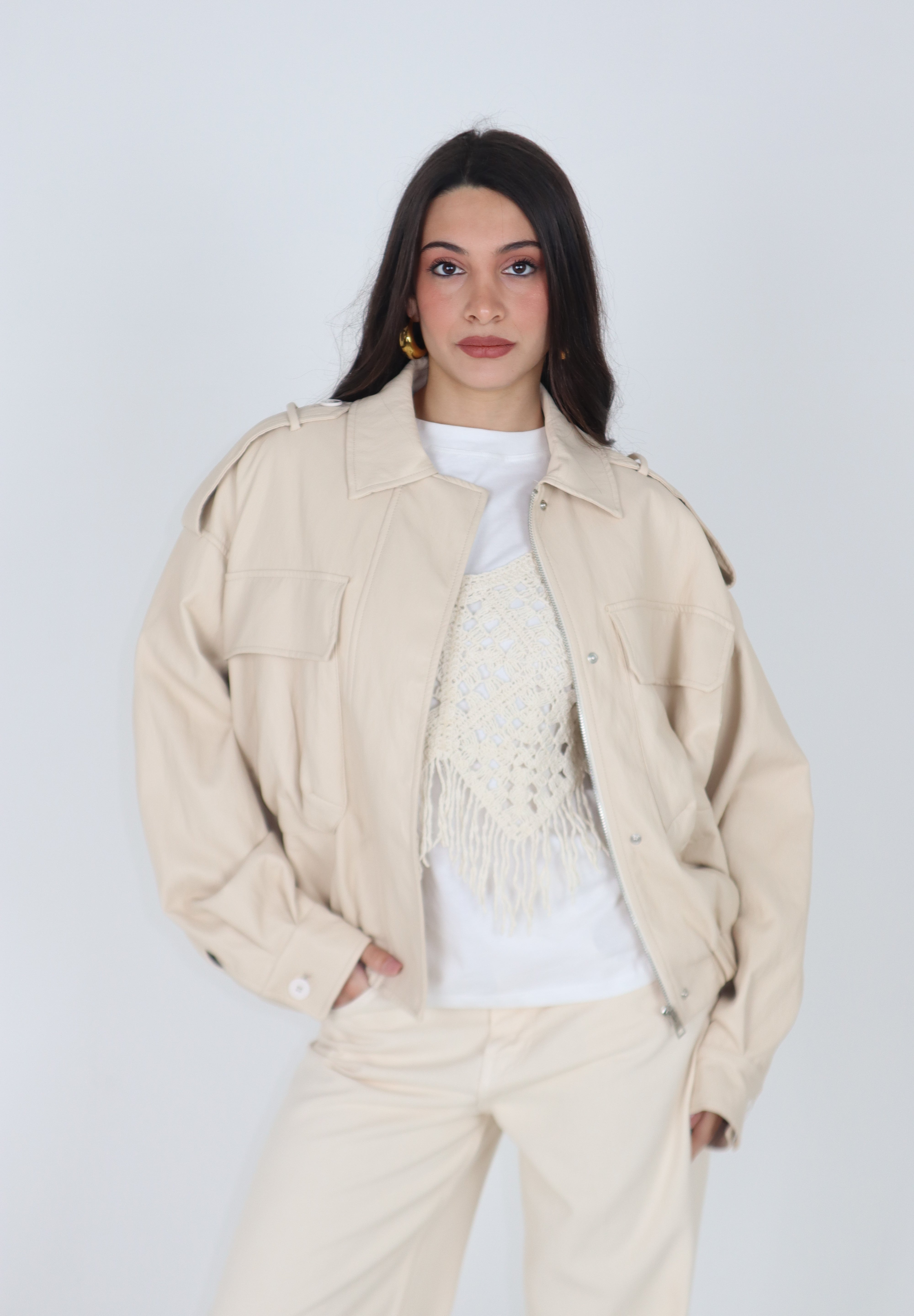 JACKET AVIATORE MILK