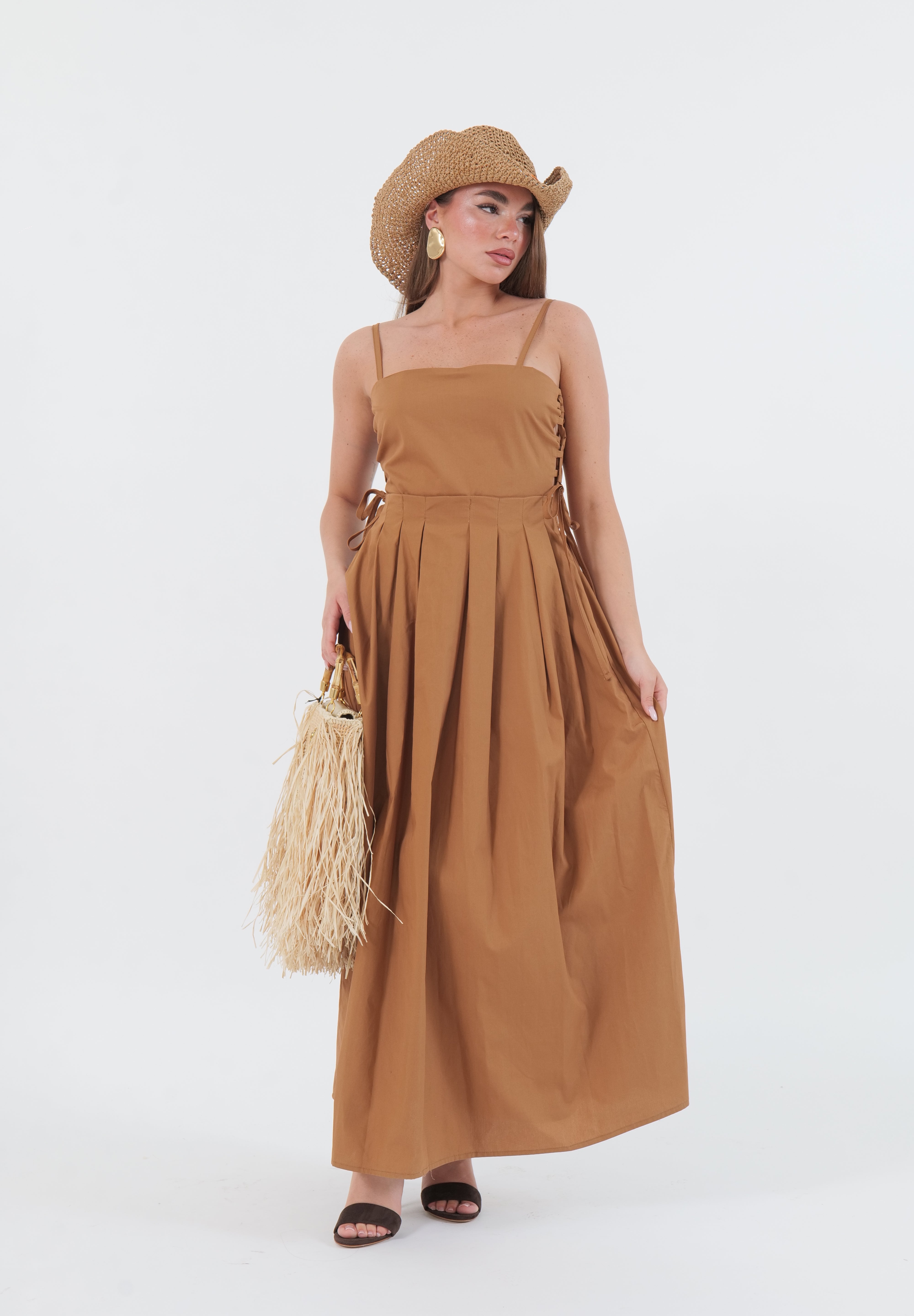 DRESS SOPHIA CAMEL