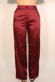 PANTALONE SATIN VINO