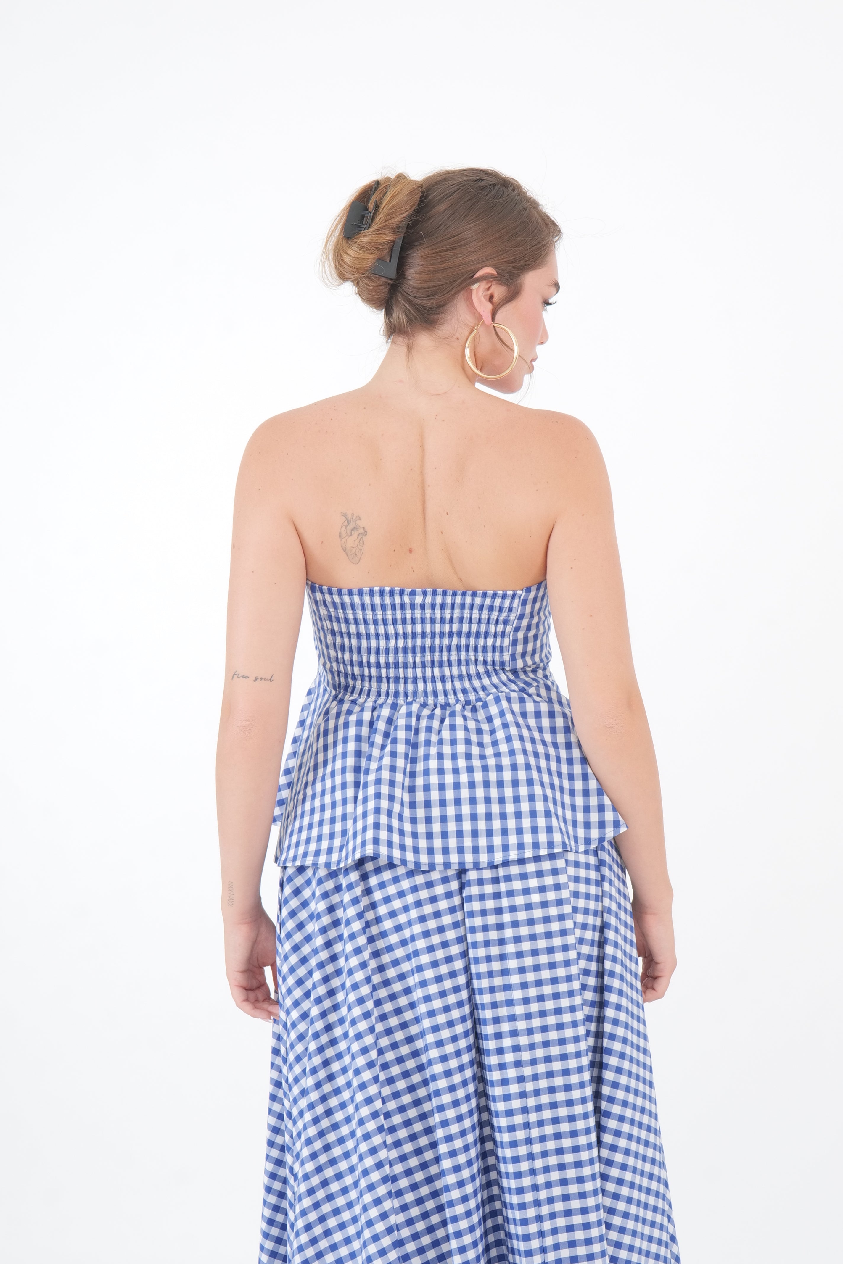TOP BLU VICHY