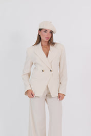 BLAZER ANA DOPPIOPETTO BURRO