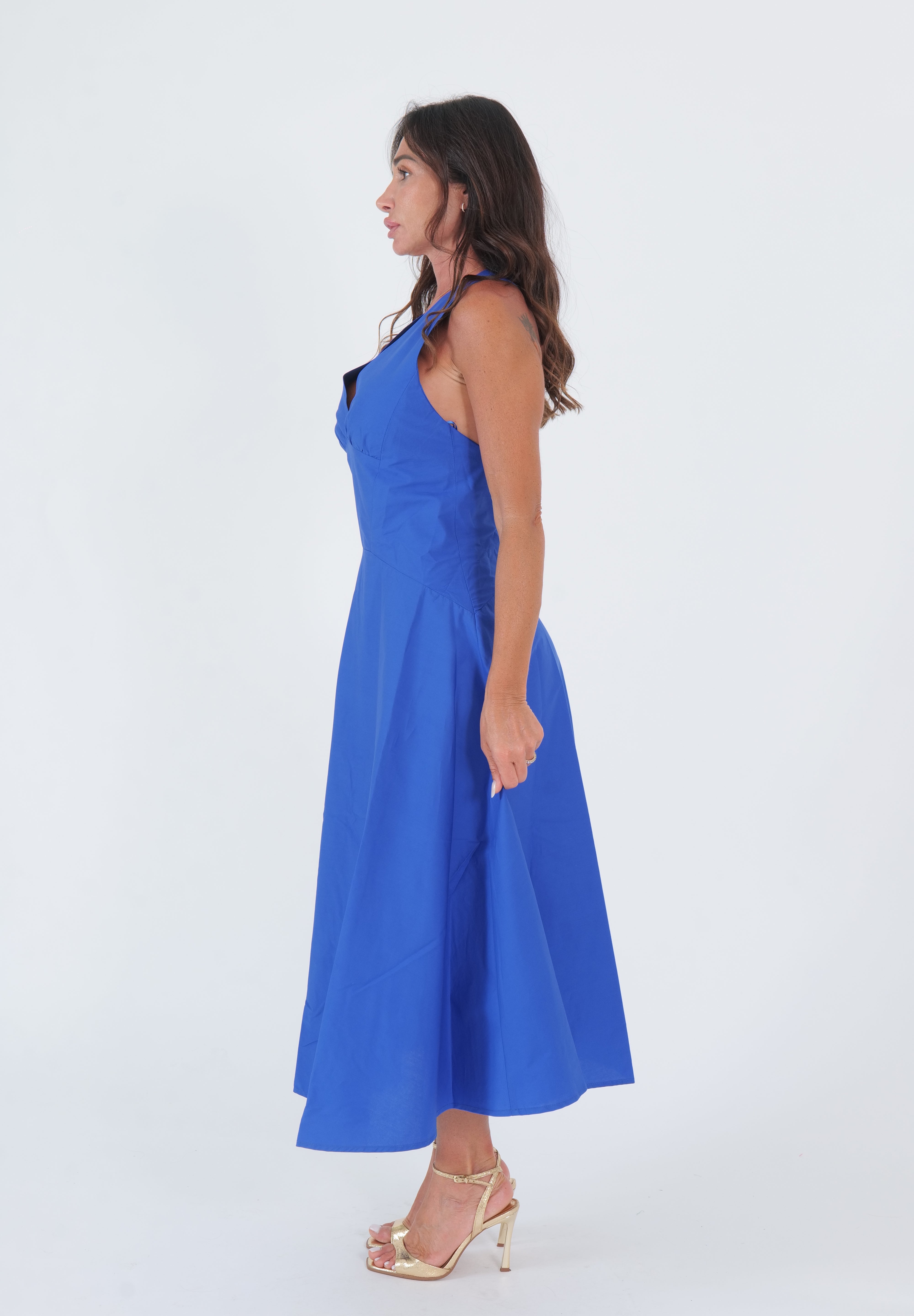 ABITO SCOLLO V BLU