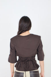 T-SHIRT CORSET BROWN