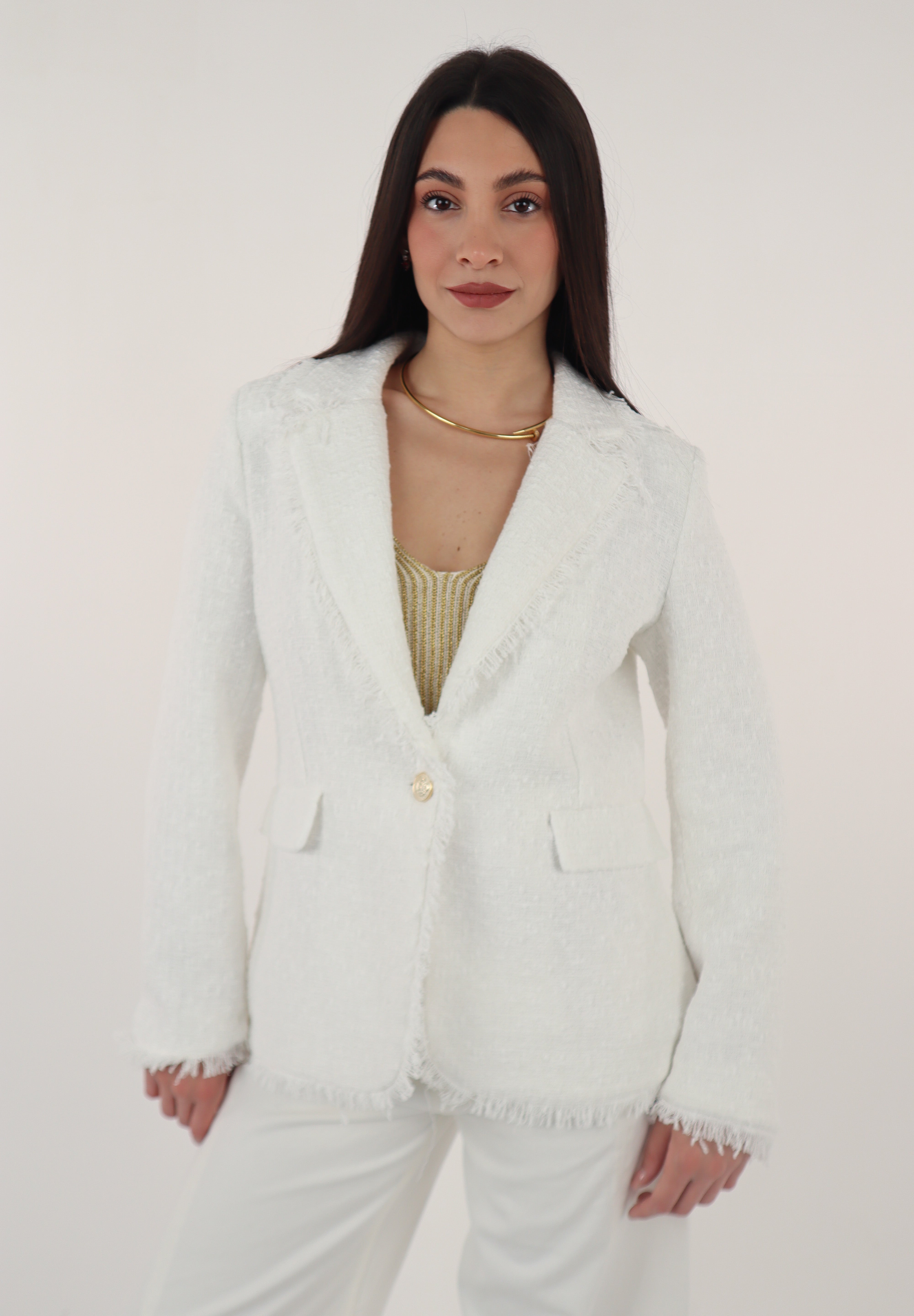 GIACCA BOUCLE BIANCO