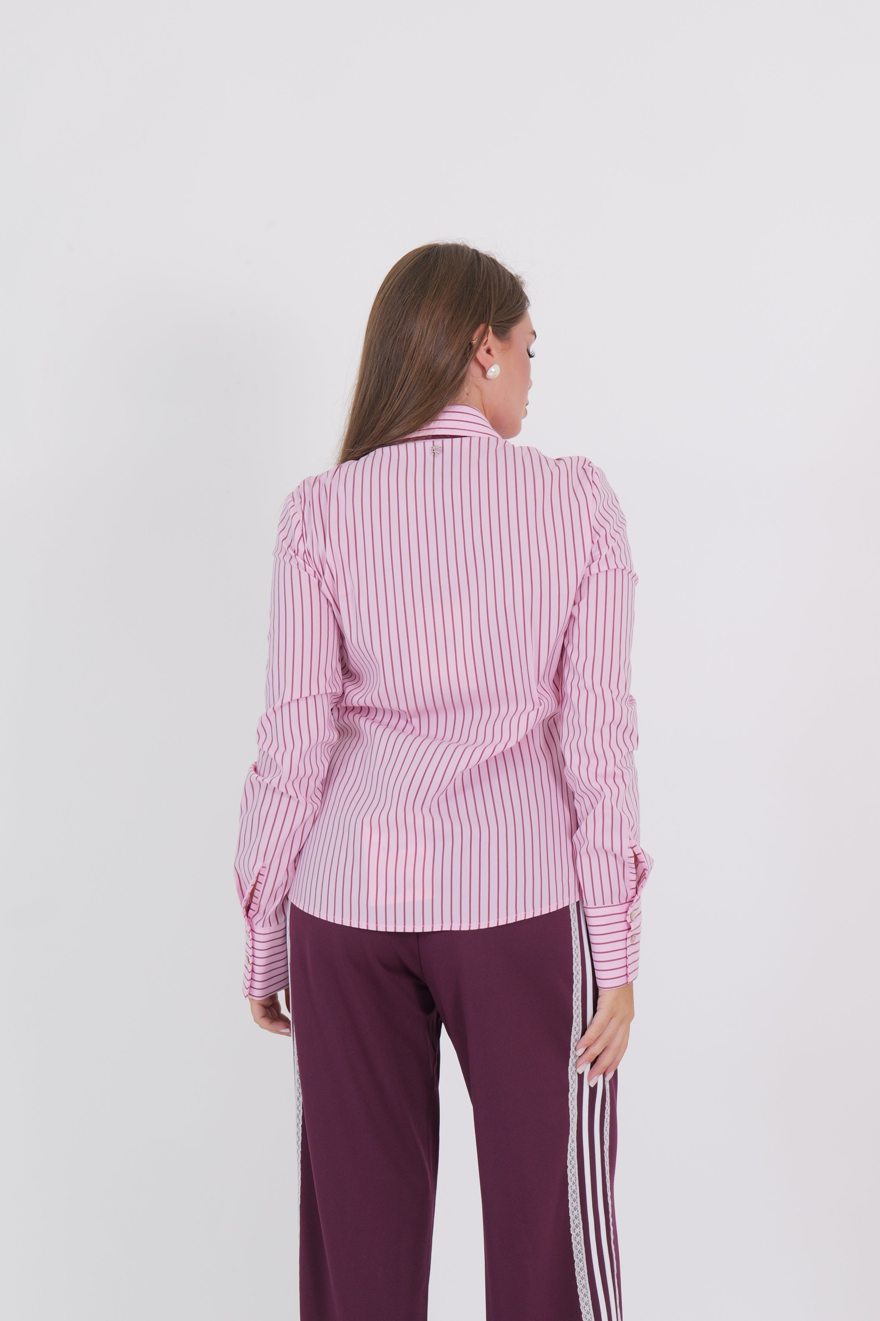 SLIM SHIRT AVA PINK WINE