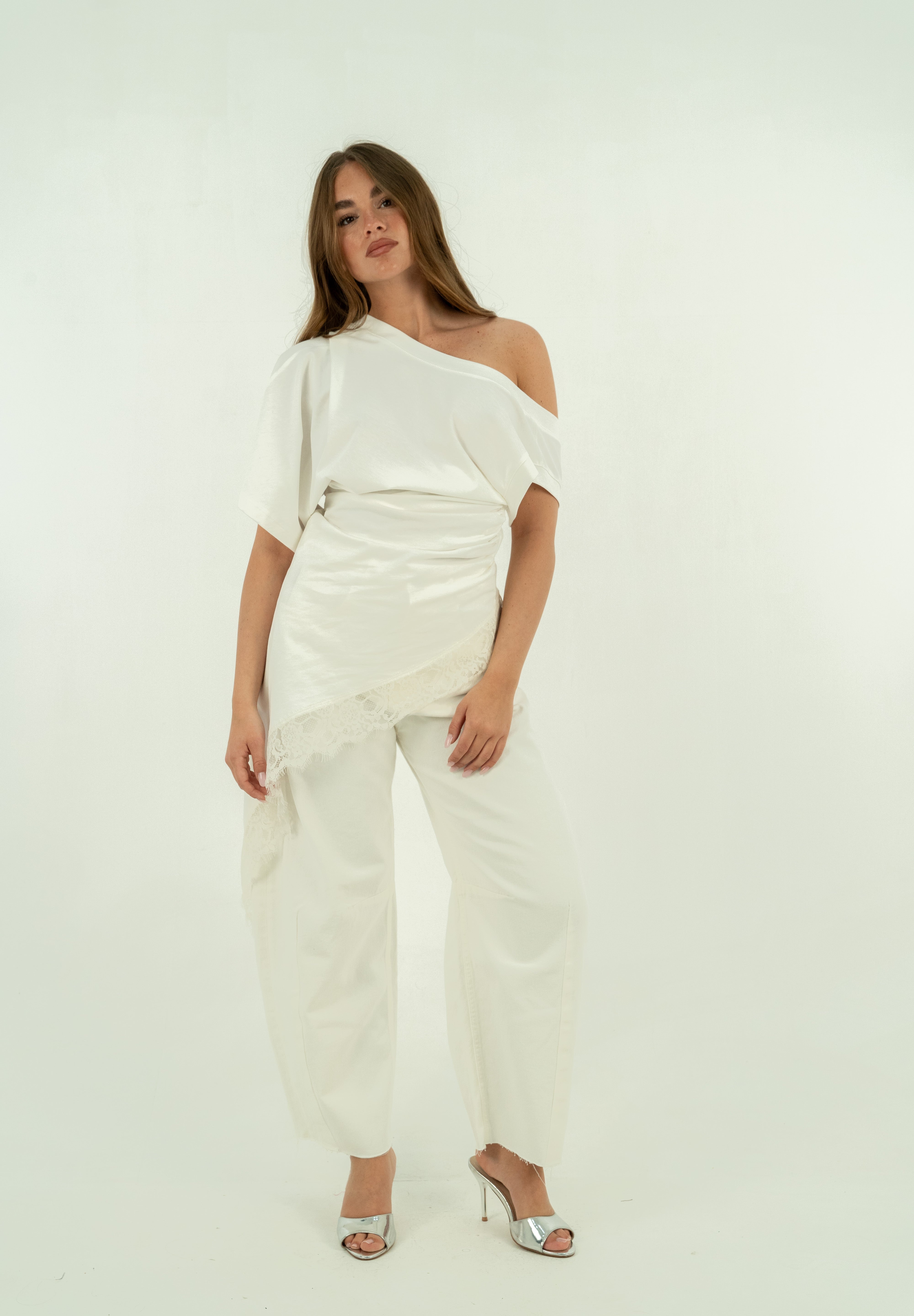 T-SHIRT PIZZO BIANCO