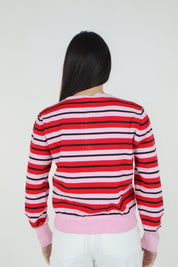 MAGLIA RIGHE PINK