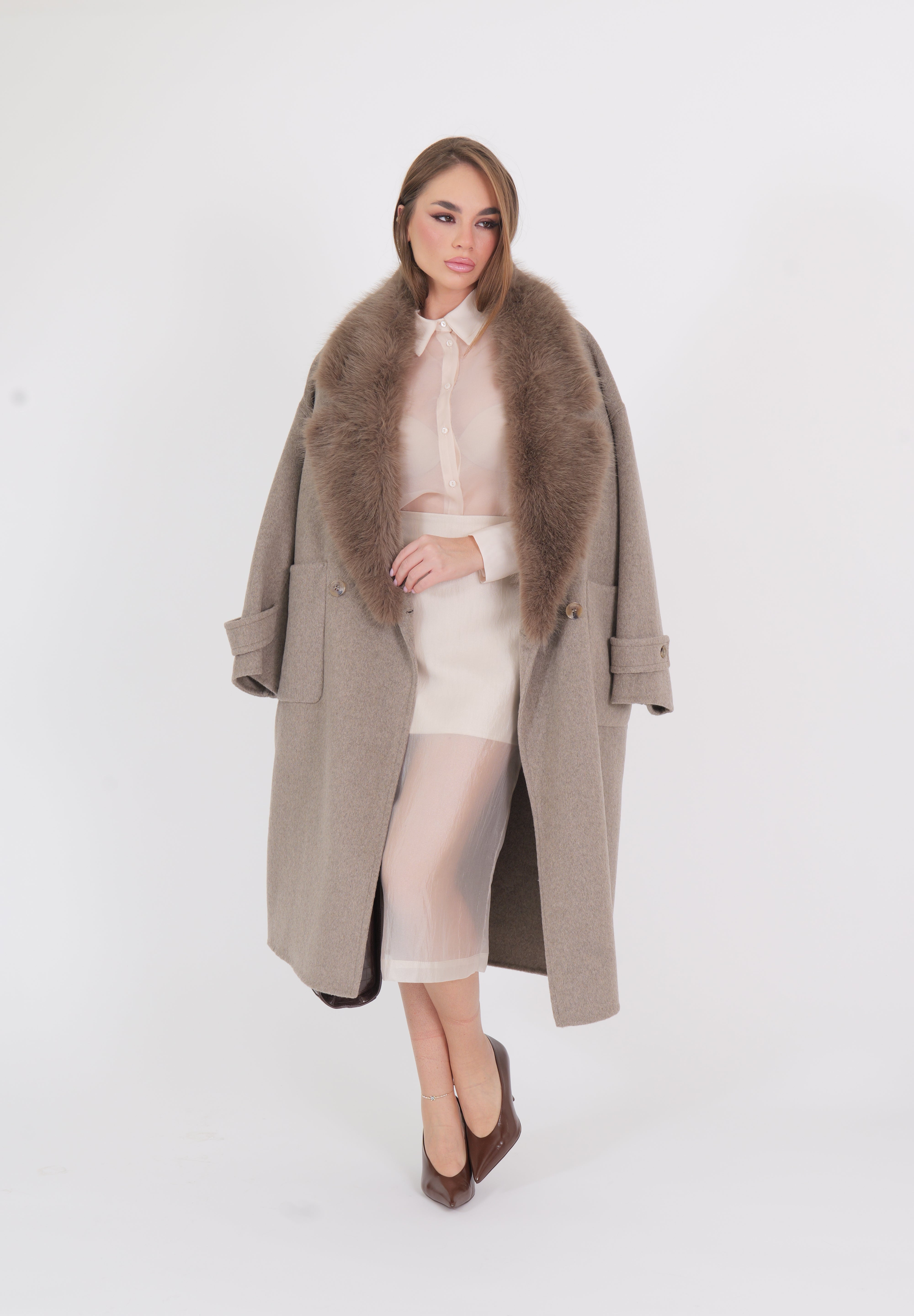 CAPPOTTO LUNGO LONDON SABBIA