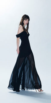 LONG DRESS TEODORA NERO