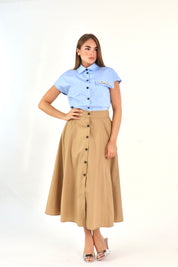 ABITO CELESTE CAMEL