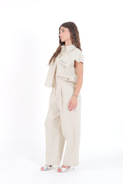PANTALONE SABBIA LINEN