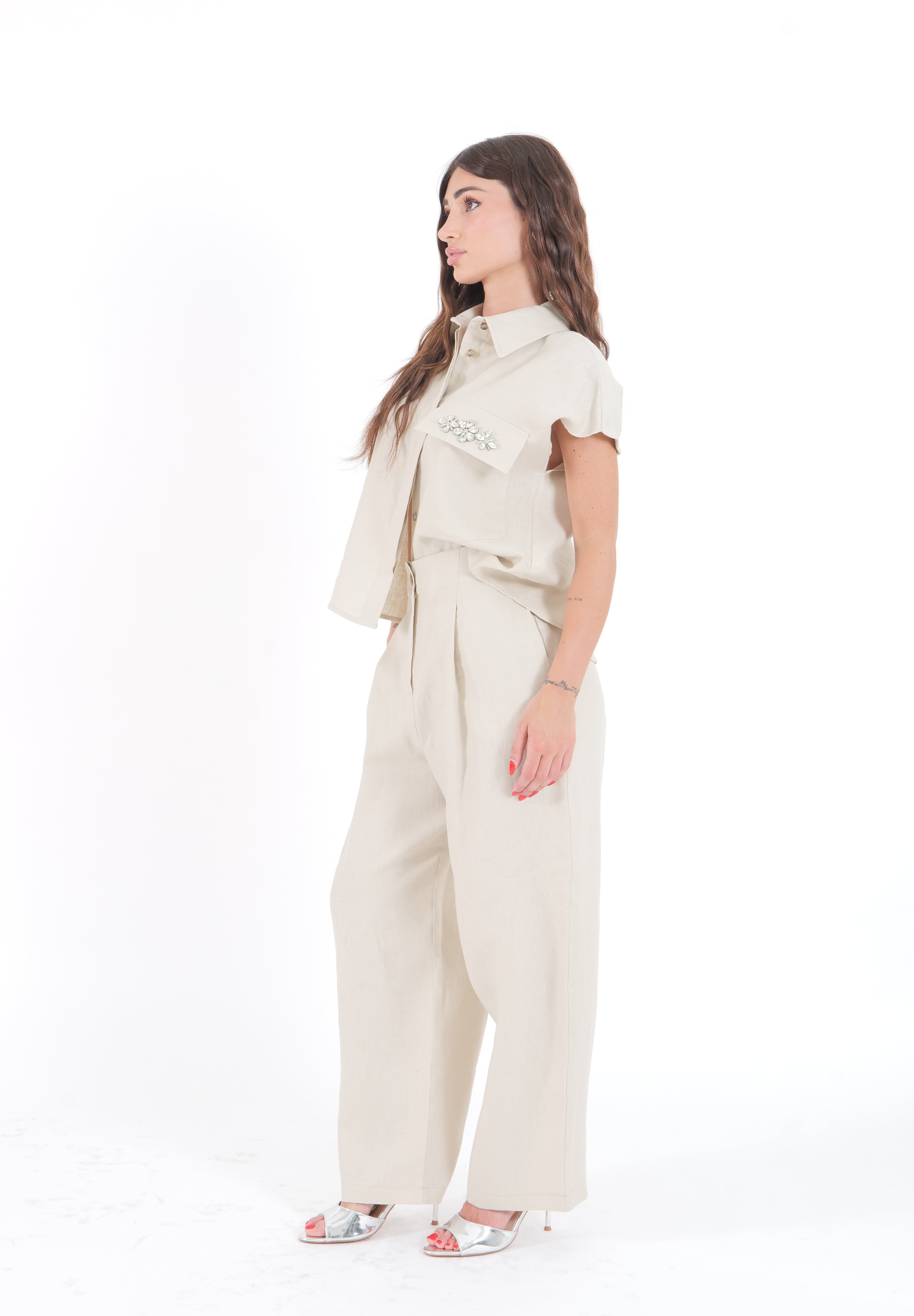 PANTALONE SABBIA LINEN
