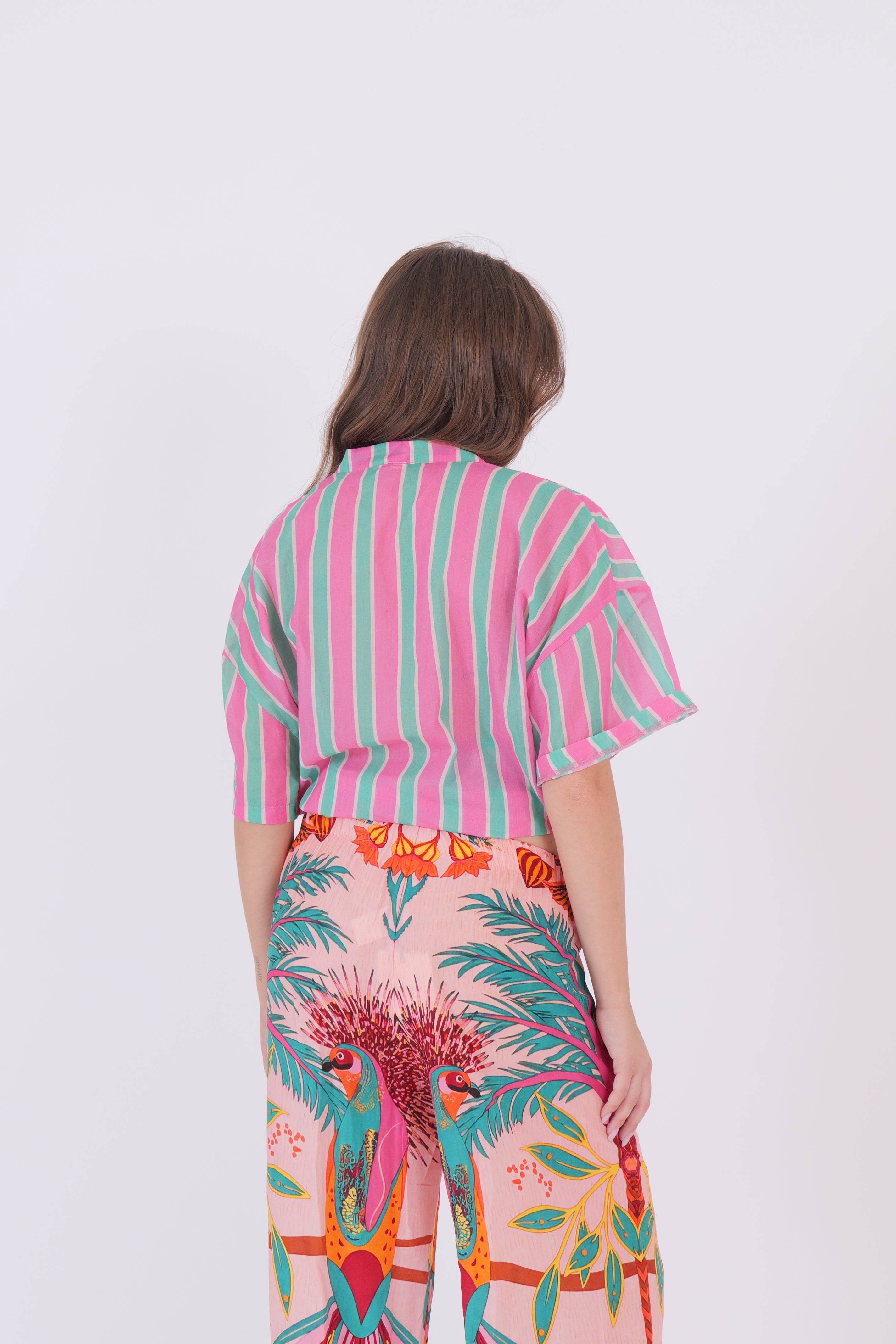 CAMICIA RIGHE TIFFANY/ROSA