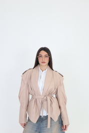 GIACCA IN PELLE PERLA